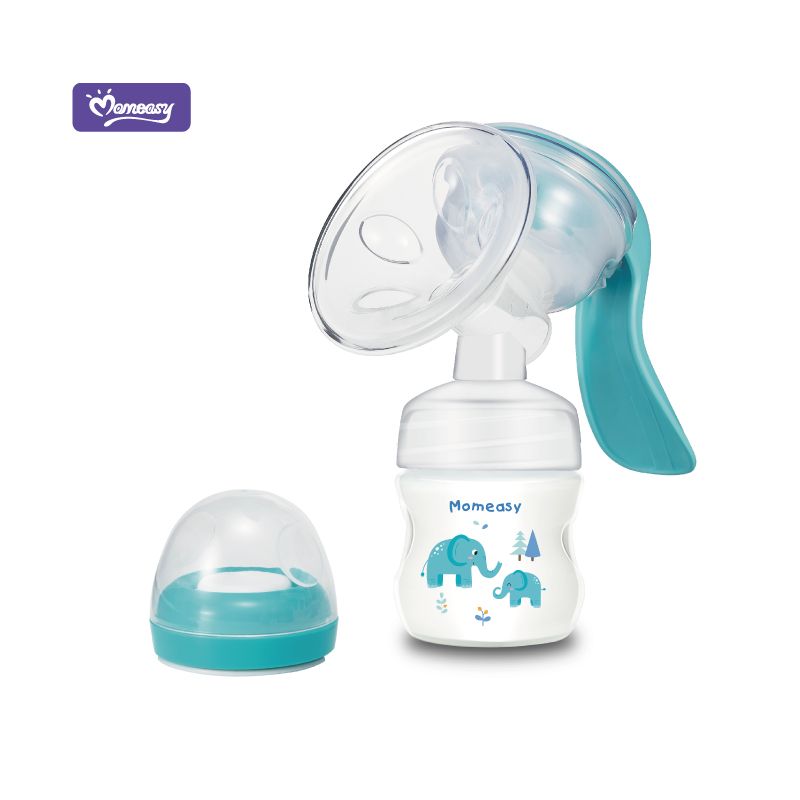 Momeasy Manual Comfort Breast Pump | BPA-Free Ergocare Design Momeasy Manual Breast Pump, a hand-operated, BPA-free