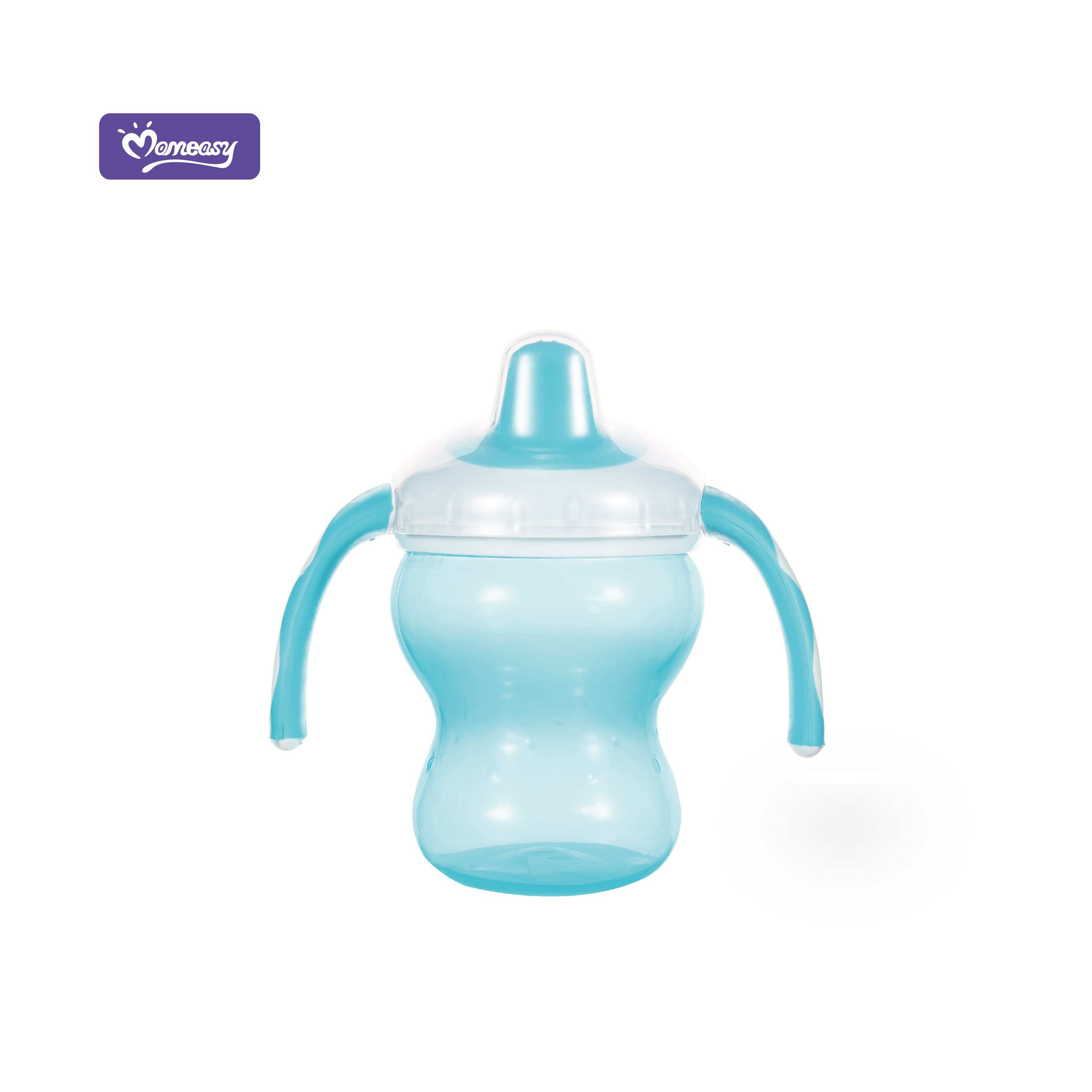 Momeasy 2-in-1 Baby Training Cup with Easy-Grip Handles | BPA-Free Transition Sippy Cup