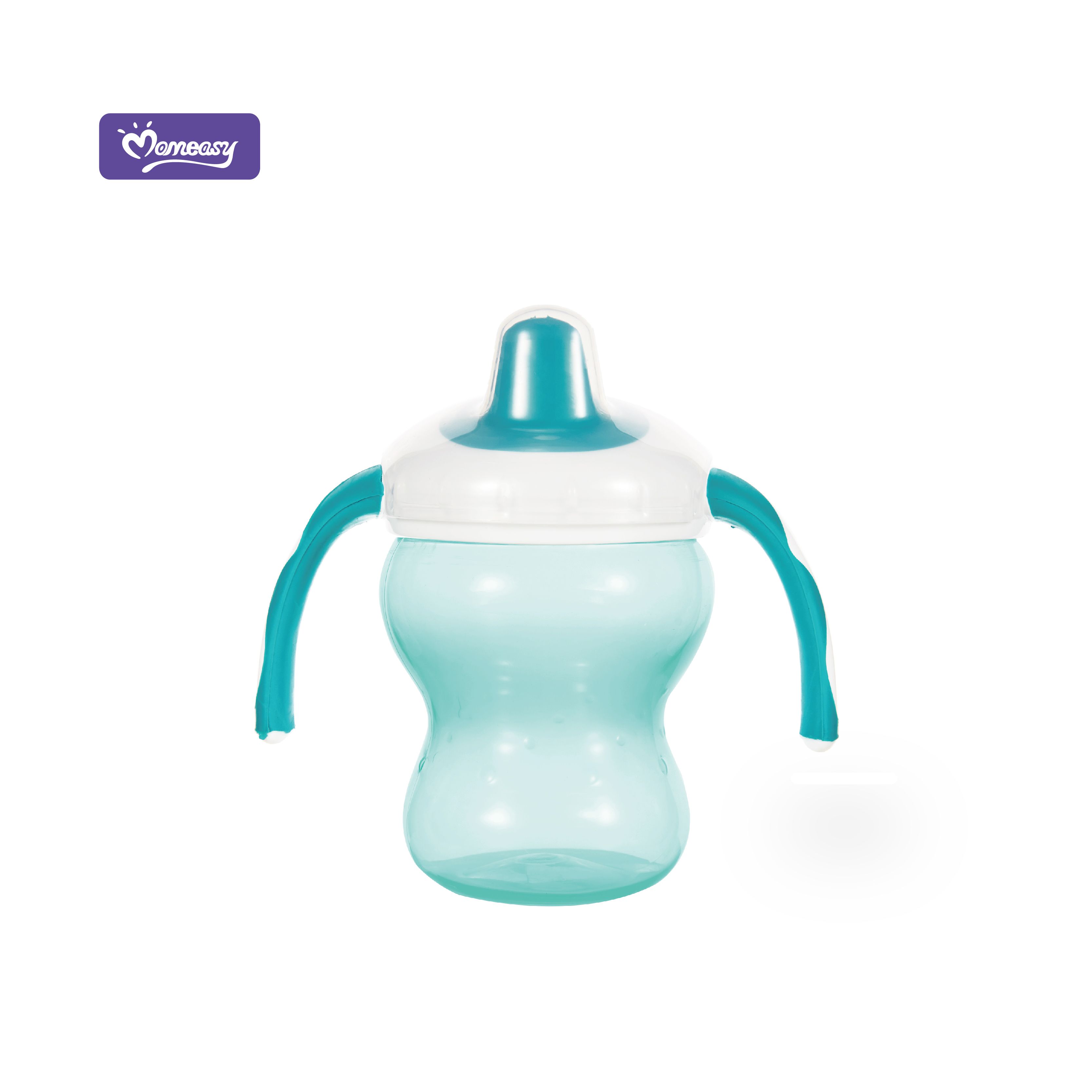 Momeasy 2-in-1 Baby Training Cup with Easy-Grip Handles | BPA-Free Transition Sippy Cup