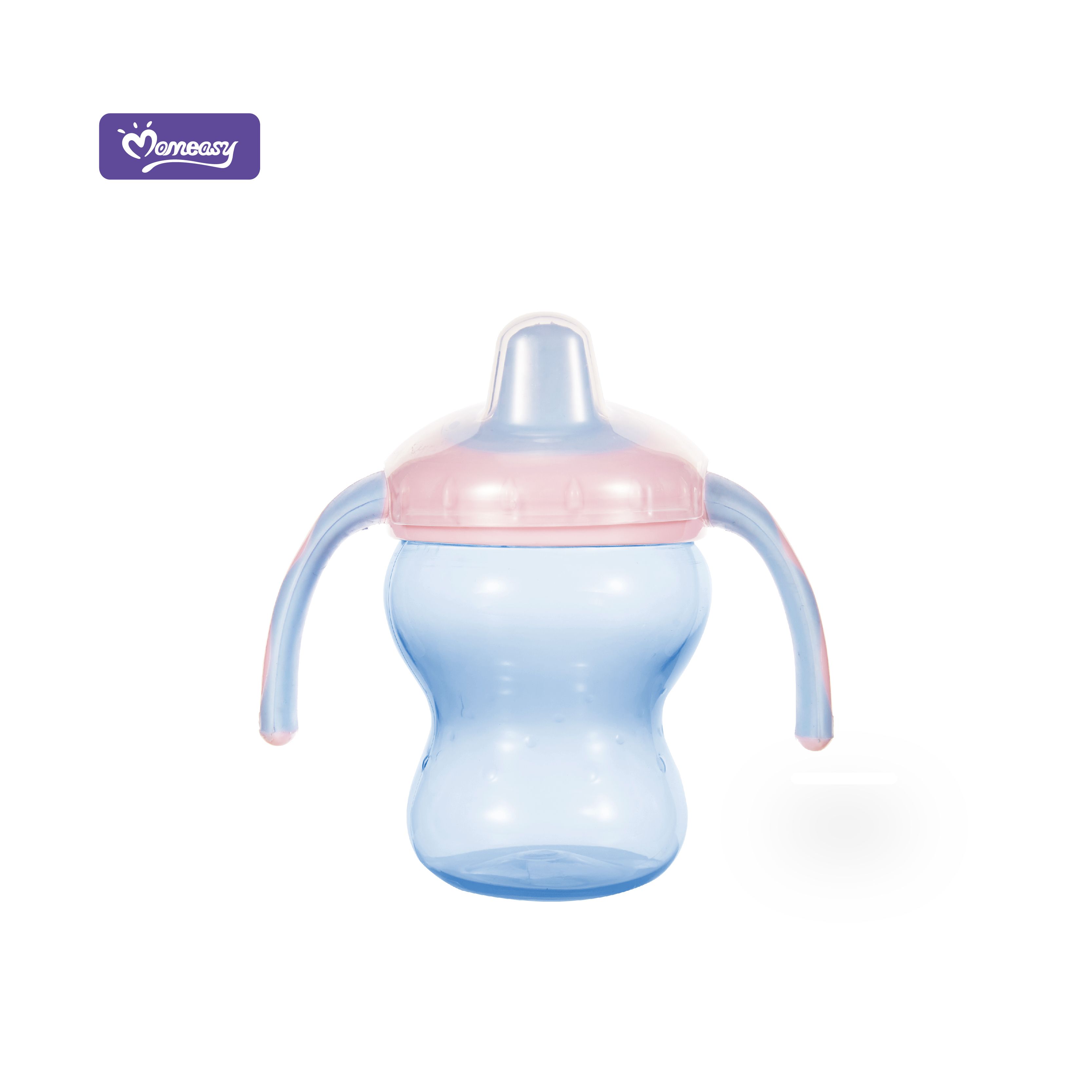 Momeasy 2-in-1 Baby Training Cup with Easy-Grip Handles | BPA-Free Transition Sippy Cup