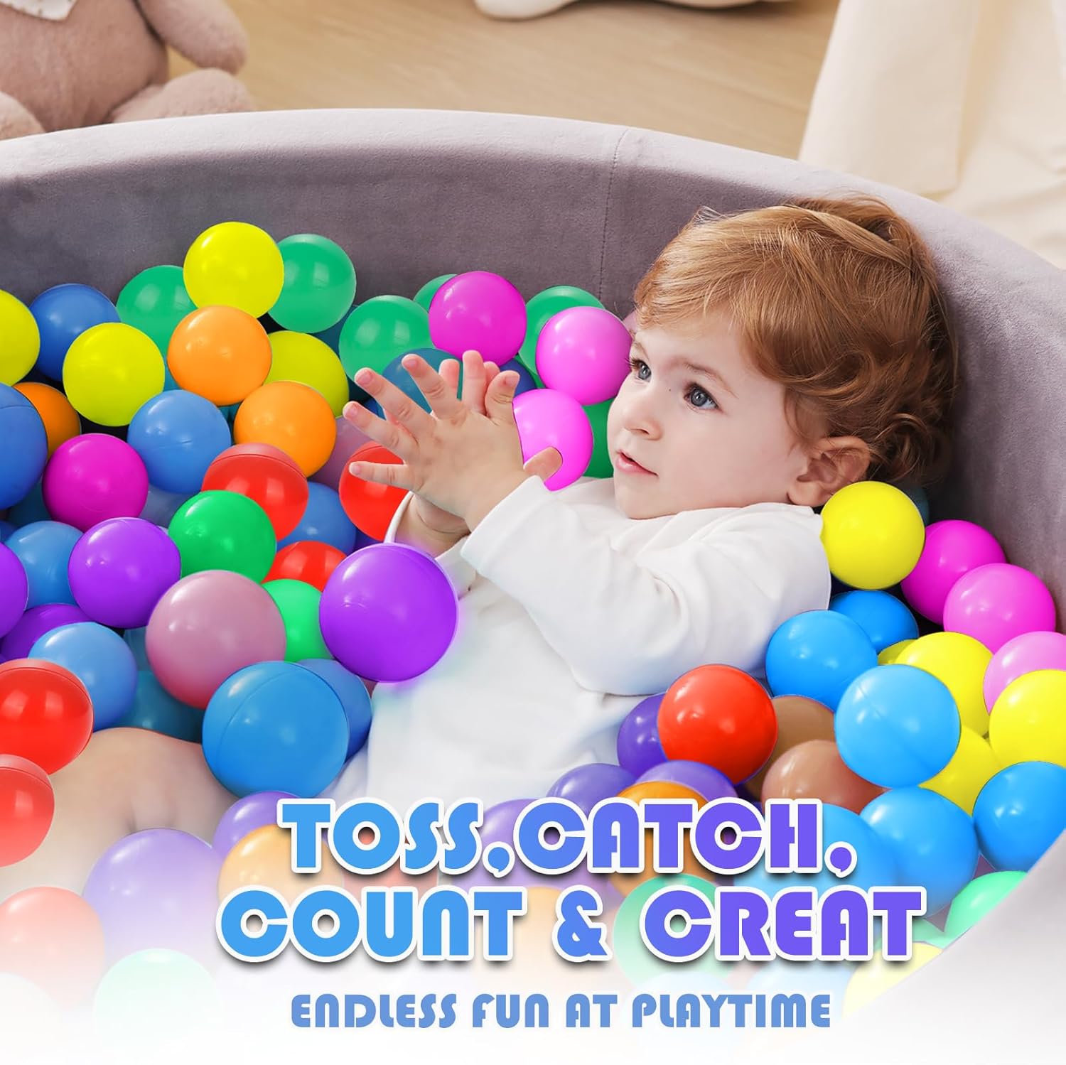 Premium Multicolored Crush-Proof Ball Pit Balls – 50 or 100-Piece Sensory Play Set