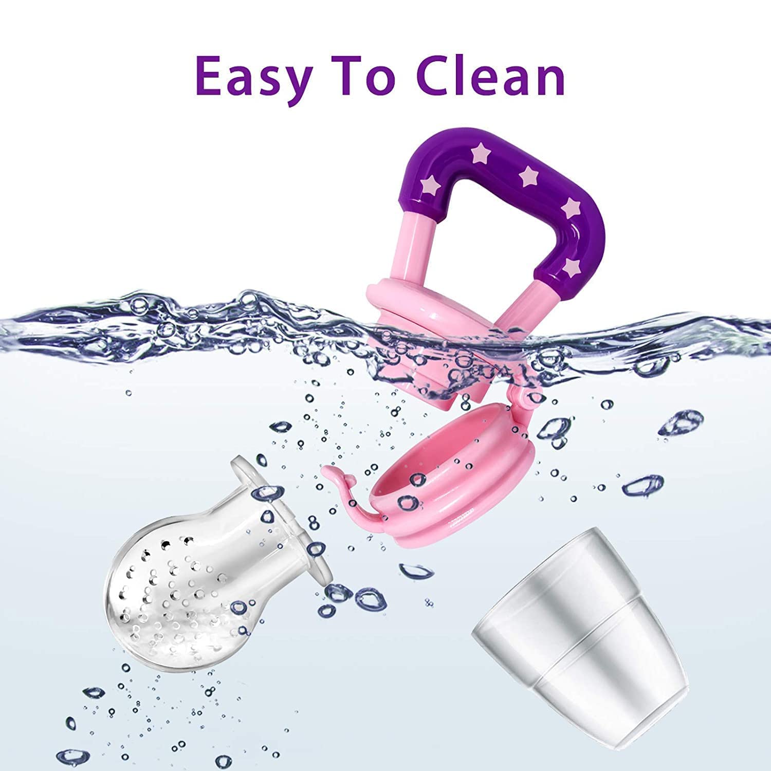 2-in-1 Baby Fruit Feeder Pacifier & Silicone Teething Toy
Introduce solid foods like bananas, strawberries, or steamed veggies safely.