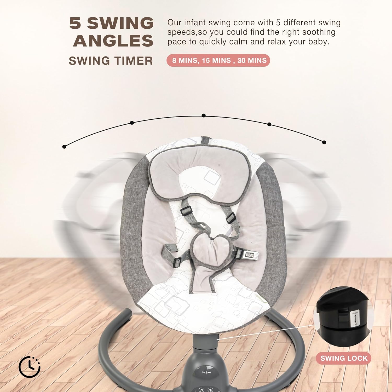 Generic Electric Baby Swing, Glider & Cradle – Smart Automated Motion with Relaxing Melodies