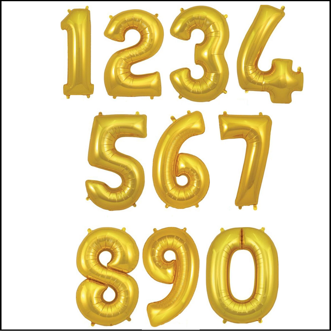Jumbo Helium Foil Number Balloons – Premium Metallic Balloons for Birthdays, Weddings & Anniversary Parties