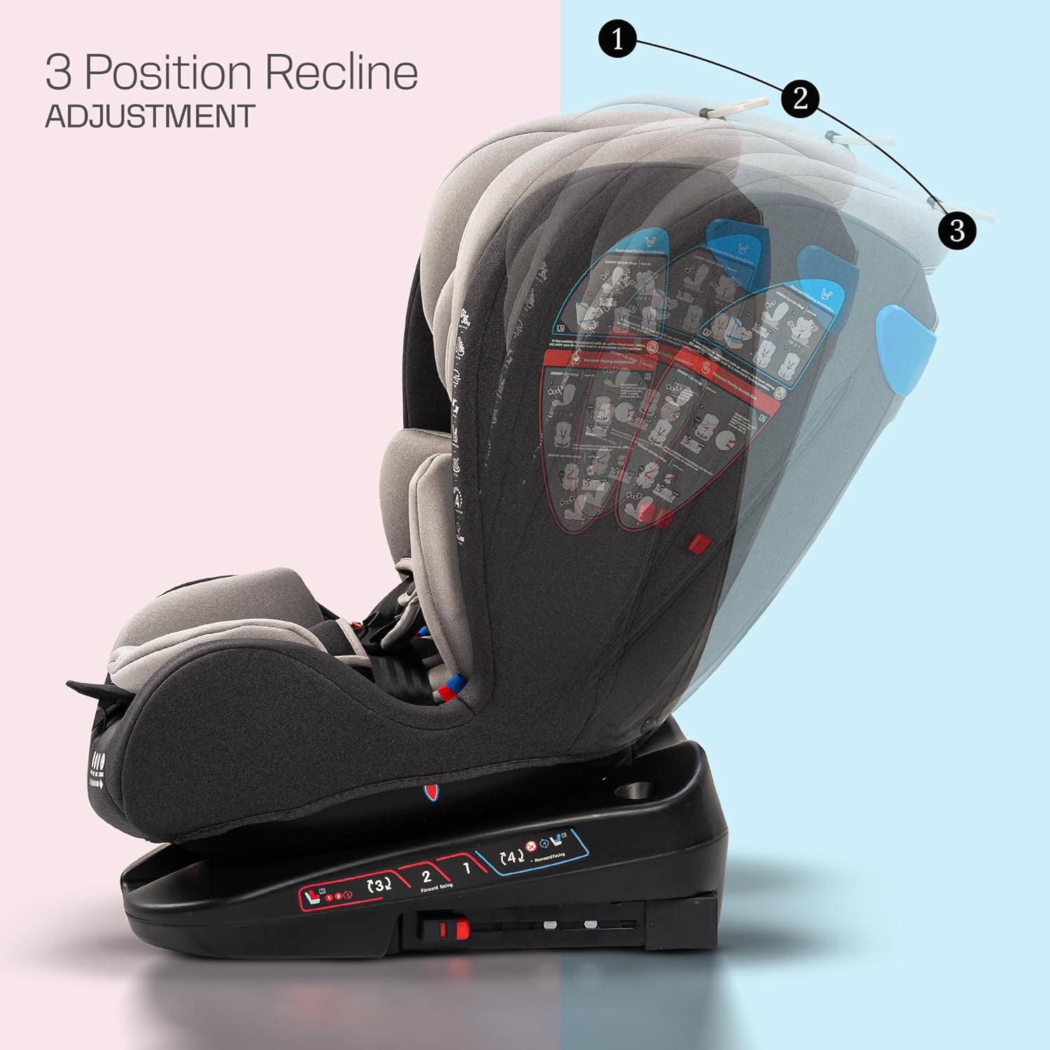 Convertible Car Seat for Baby 0 to 12 Years with 360° Rotatable, ISOFIX, 3 Position Recline, Headrest Adjustable | ECE R44/04 Safety Certified | Baby Car Seat for Toddlers Kids Boy Girl