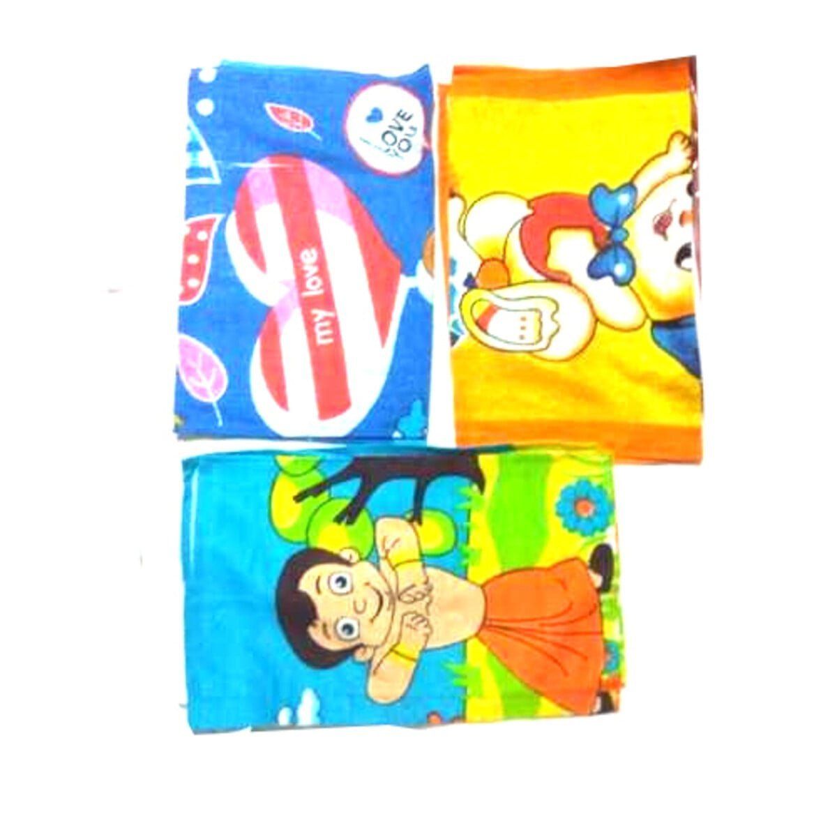 Animated Character 100% Cotton Baby Bath Towels – Vibrant Cartoon-Themed Softness for Toddlers & Kids