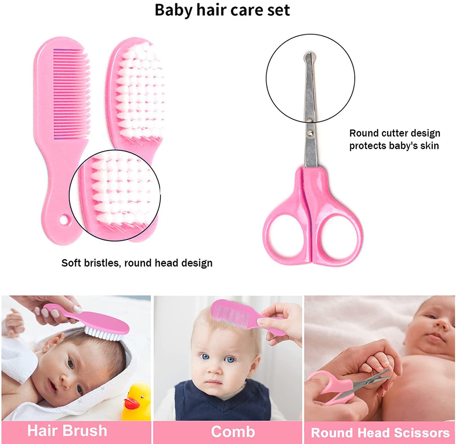 Baby Grooming Kit, 10Pcs Newborn Baby, Toddler, Kids Care Accessories Set, Portable Infants Care Kit | Ideal for Travelling & Home Use
