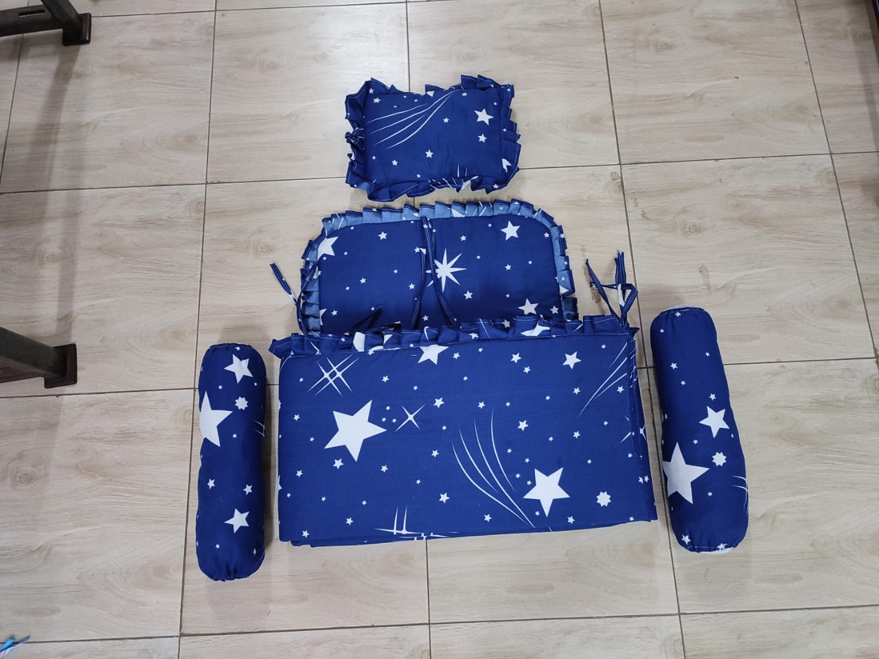 Premium Baby Cot Bumper & Supportive Sleep Positioner Set – Soft & Breathable Protection