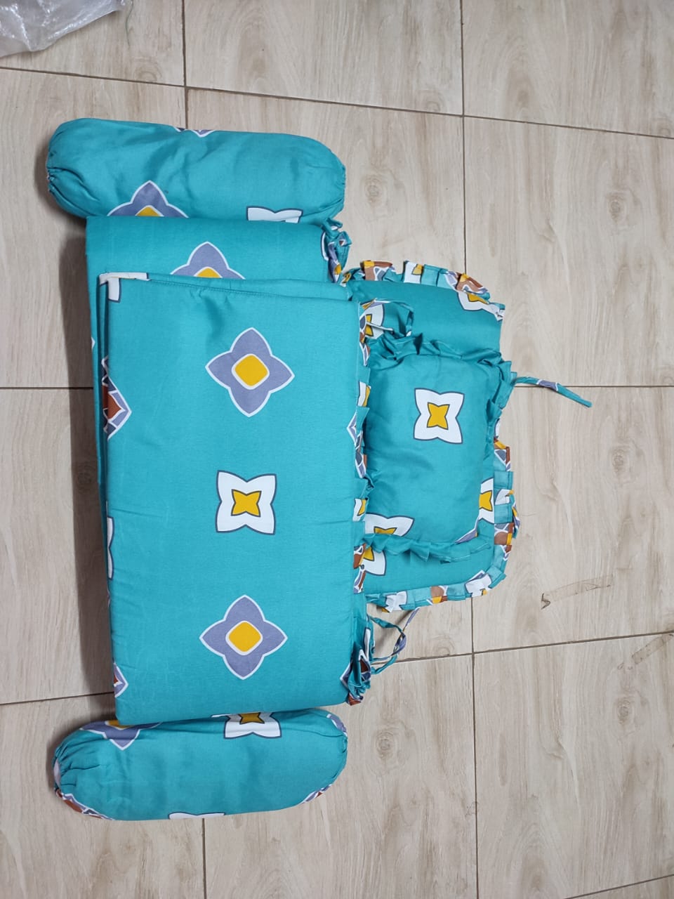 Premium Baby Cot Bumper & Supportive Sleep Positioner Set – Soft & Breathable Protection