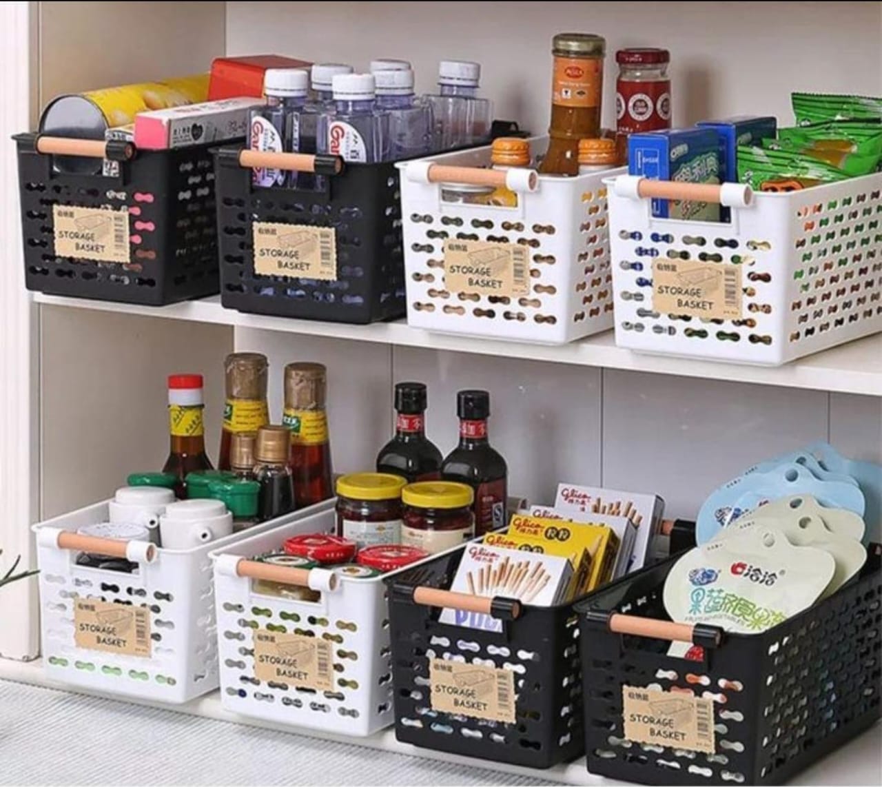 Basket organizer 1pc  Multipurpose storage basket, Environmental friendly, Multipurpose, Portable design, Convinient for pantry storage, Saves space