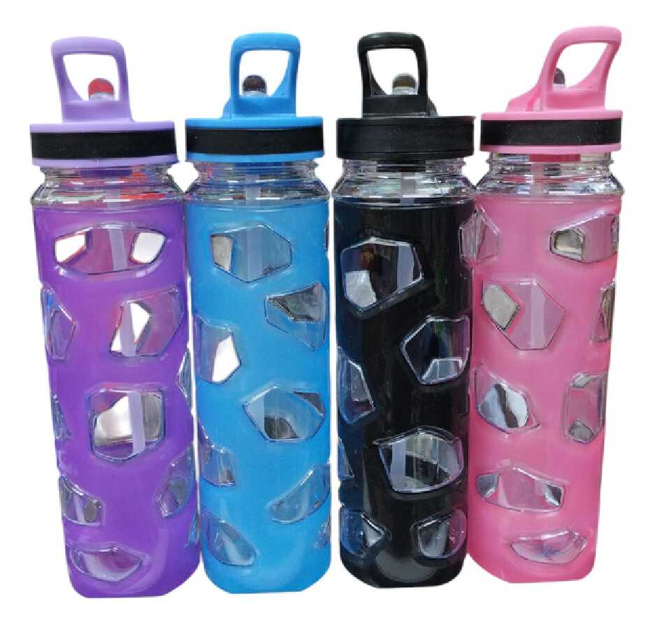 WATER BOTTLES 800ML with straw code 863 1PC