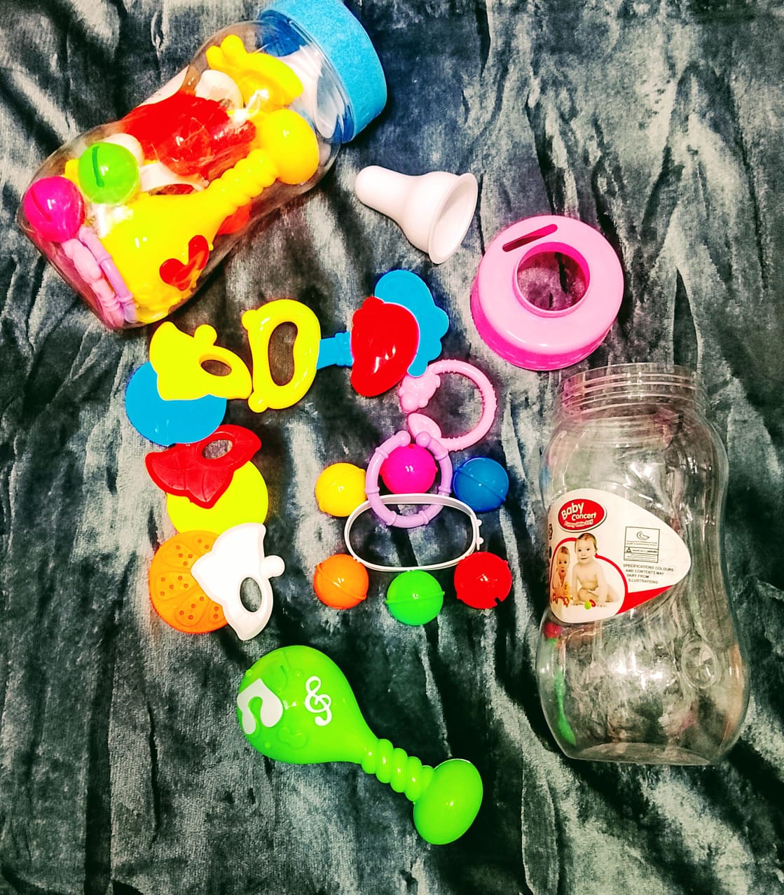 Shakers + teethers Baby hand Shakers rattles and teether set