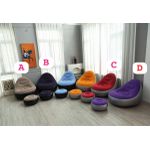 ✅Inflatable Lazy Sofa with foot step comes with free pump 💹Optional Spherical Outdoor Inflatable Sofa PVC Plush Football Sofa Lazy Lounge Chair comes with a free pump and A FREE SOFA WIPE TOWEL