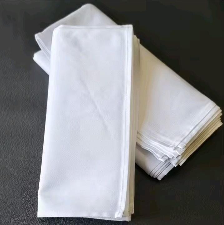6pcs White Washable Dinner Cloth Napkins