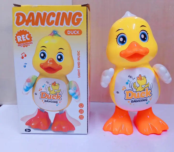 🦋Dancing Duck Toy With Lights🎇Interactive Movement: The duck dances, sways, and wobbles to music. Lights and Sounds: It lights up and plays music to engage children's senses.