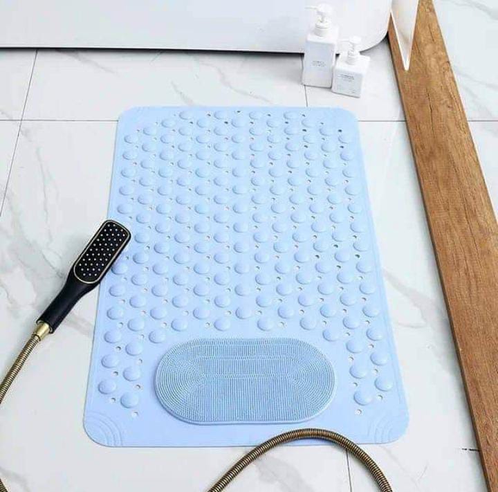 Anti-Slip Bathmats Bathroom/Shower Mat with Foot Scrubber Brush