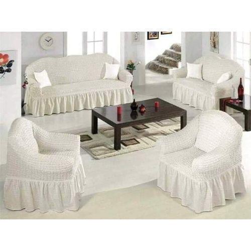 7 Seater Bubble Texture Stretch Sofa Seat Covers 7 Seater Set Elastic Couch Protector Modern Bubble Design 7 Seater Set: (3+3+1+1)