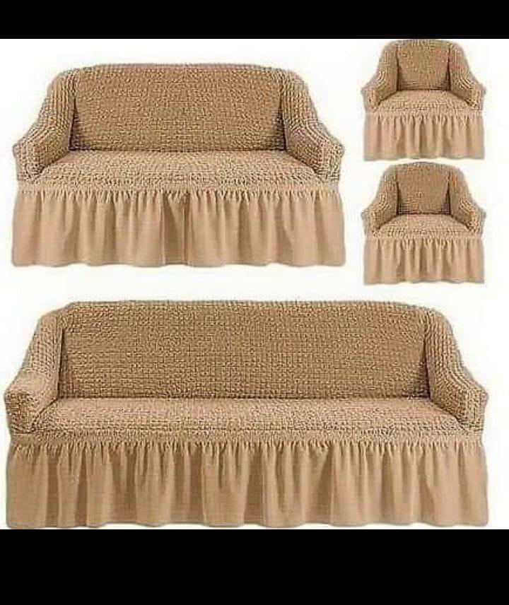 7 Seater Bubble Texture Stretch Sofa Seat Covers 7 Seater Set Elastic Couch Protector Modern Bubble Design 7 Seater Set: (3+3+1+1)