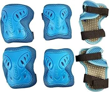 Knee Pads, Wrist Pads and Elbow Pads Protective Gear Set - 6 in 1 Adjustable Wrist Guards for Skating, Biking, Scooter, and Outdoor Sports