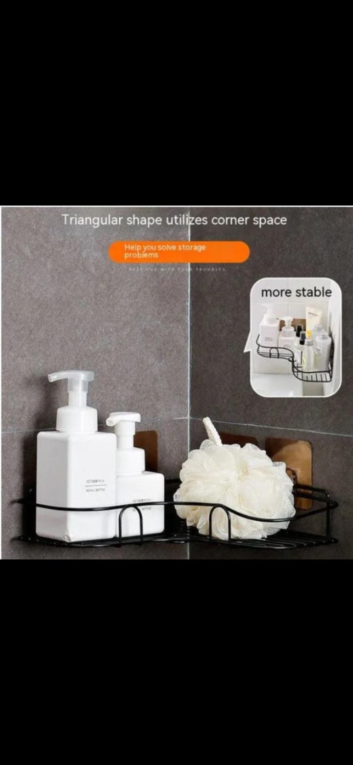2piece Triangular Corner shelf for Bathroom toilet Kitchen accessories Holders