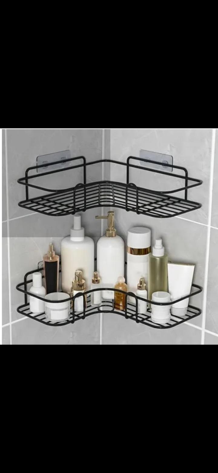 2piece Triangular Corner shelf for Bathroom toilet Kitchen accessories Holders