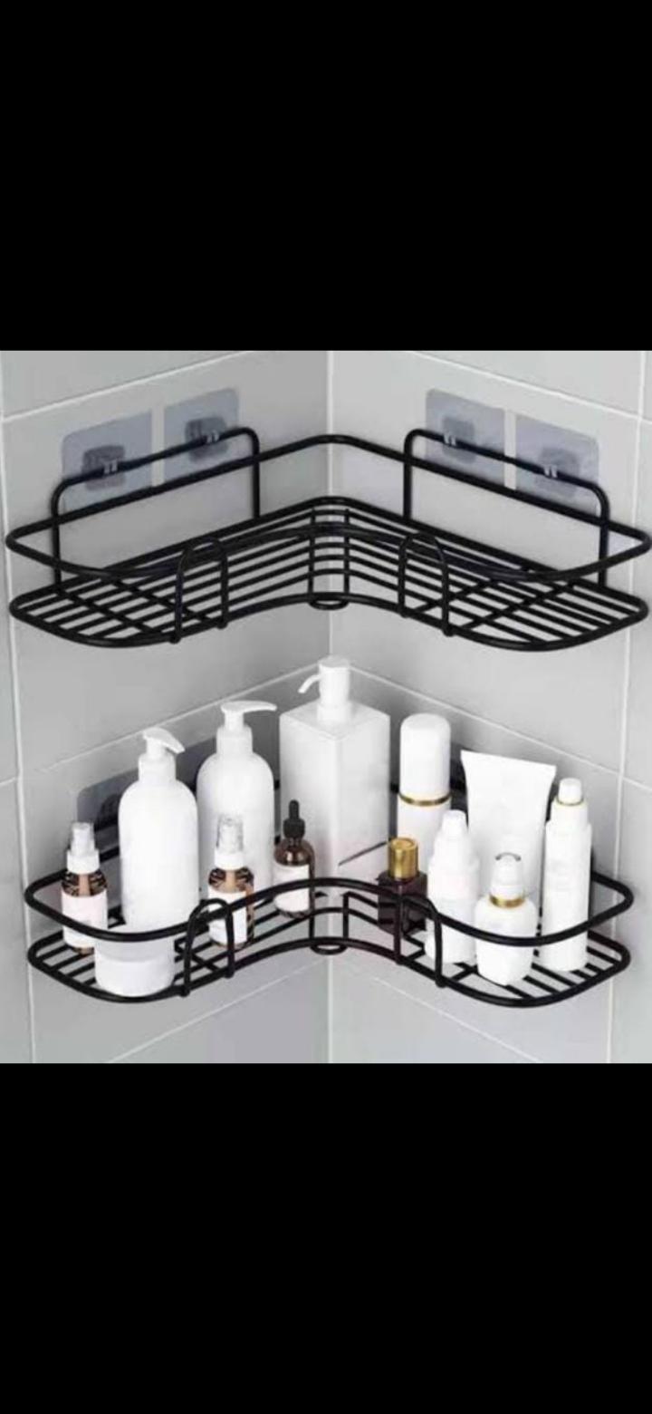 2piece Triangular Corner shelf for Bathroom toilet Kitchen accessories Holders