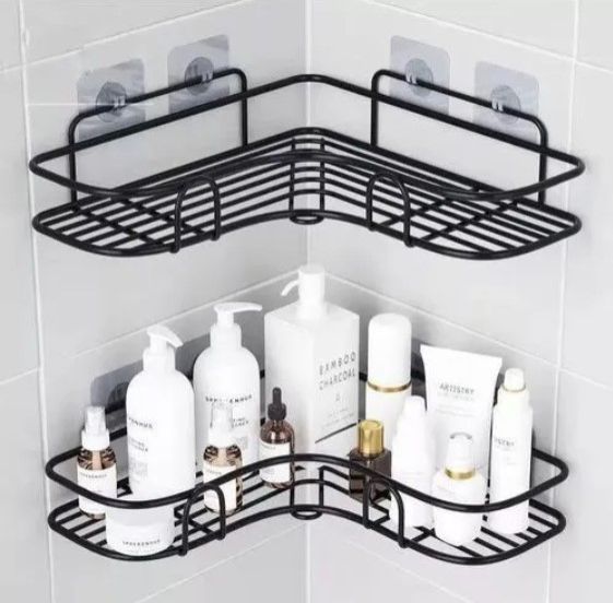 2piece Triangular Corner shelf for Bathroom toilet Kitchen accessories Holders