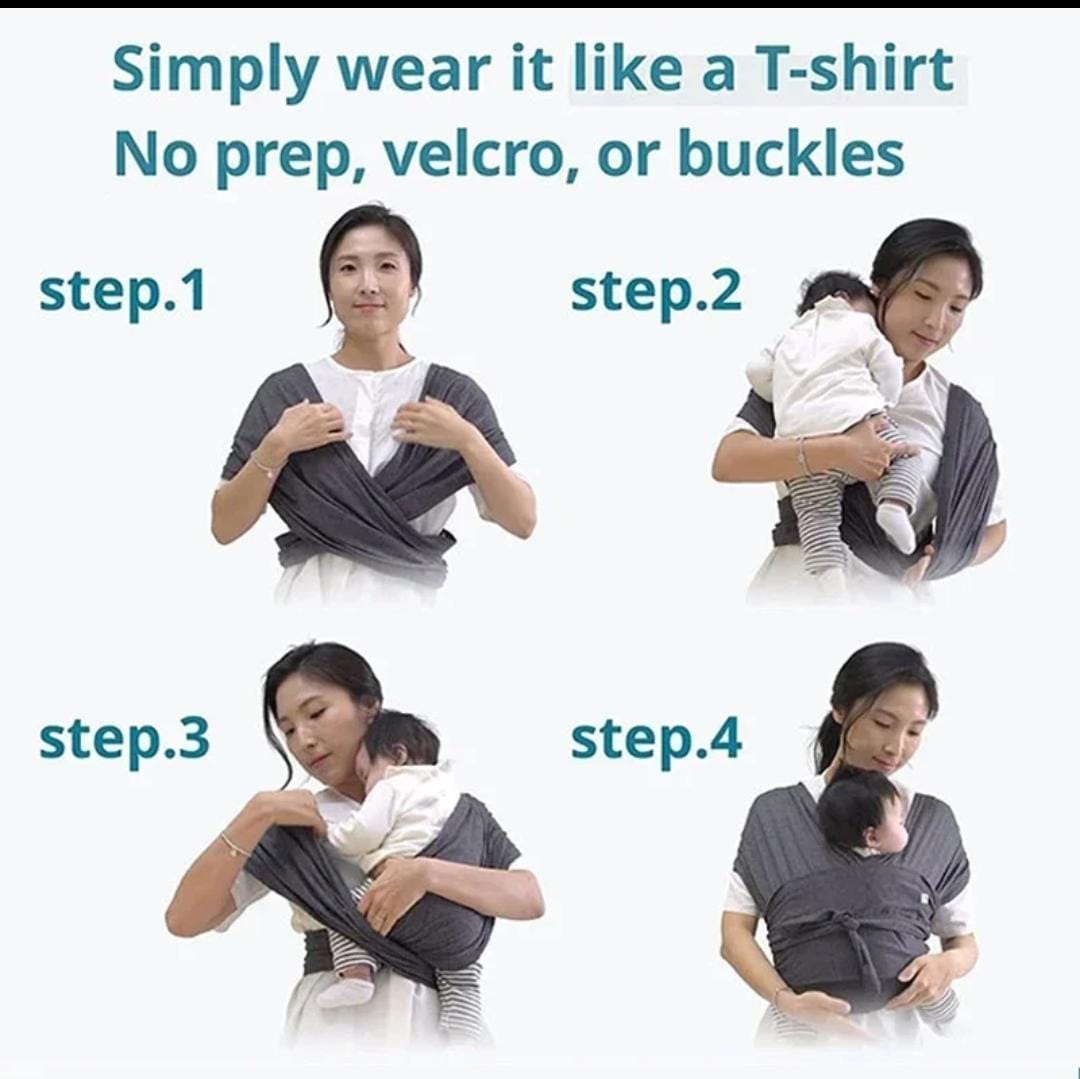 Baby Wrap Carriers-Kangaroo Wrap-Baby Carrier Sling For Newborns Soft Infant Wrap Breathable Wrap Breastfeed Birth Comfortable Nursing Cover