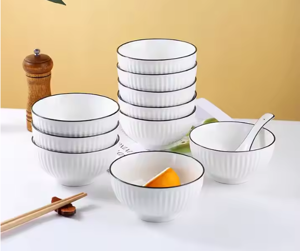 OFFER OFFER Japanese bowls 6pcs – Premium Quality Ceramic Plate Set for Dining Elegance & Durability – Ideal for Home, Restaurants & Gifts