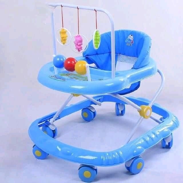 BABY WALKER- BLUE; It can be used to walk and play at the same time>It will surely give your baby the confidence to stand on their own feet