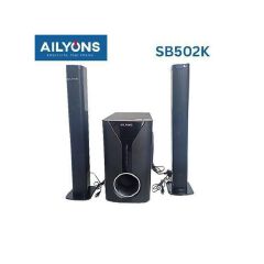 AILYONS SB502K 2.1 CH Subwoofer/ Sound Bar Multimedia Speaker System, BT/USB/SD/FM.Detachable design: The 2 satellite speakers can be merged into one sound bar.Built-In Powerful Amplifier Stereo FM