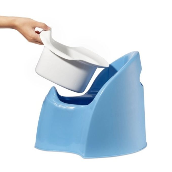 Portable Baby Potty Plastic Training Toilet Seat,designed with round smooth design and high back support gives maximum comfort to your baby while sitting/squatting.