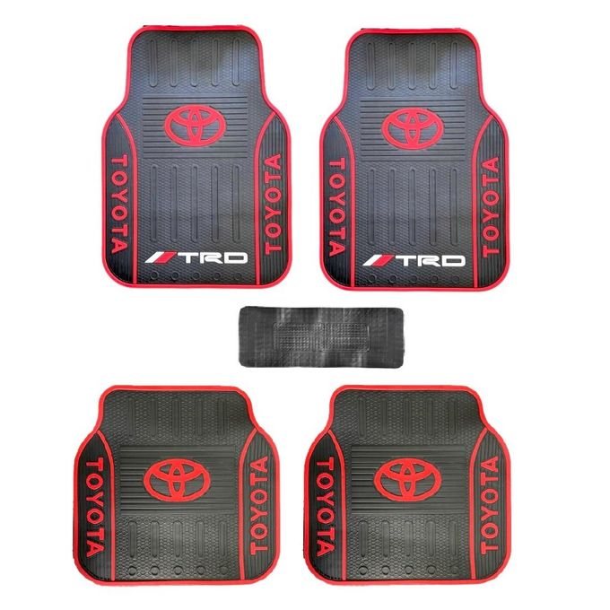 Toyota Heavy Duty Branded TRD 5 Seater Car Floor Mats,Durable channel construction holds water, mud and dirt. Anti Slip nib backing holds the mats firmly adhered in place. Washable In hot/cold water.