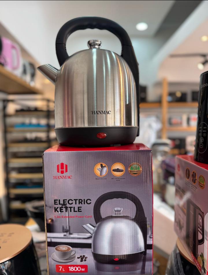 HANMAC 7LTRS ELECTRIC KETTLE. Boils water faster, Auto switch on and off, automatically gets off when water is ready, Easy to operate, Durable and easy to clean.