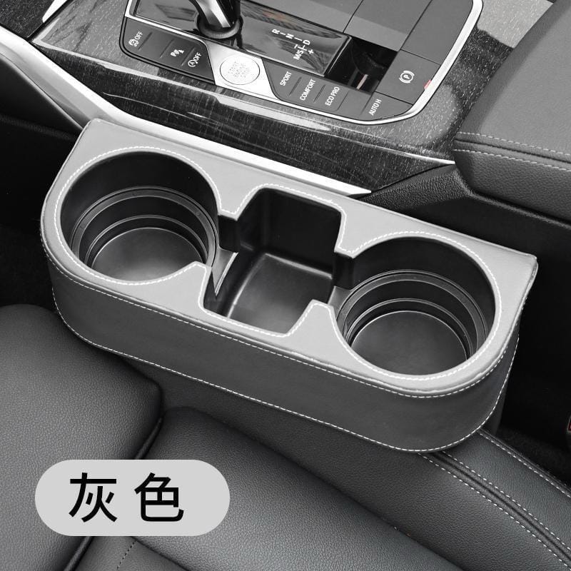 Car Cup Holder with Phone Holder & double Side Holders with high Quality Leather Cover. Creates extra car seat storage space for your items, you can put your smartphone, wallet, credit cards, coins.