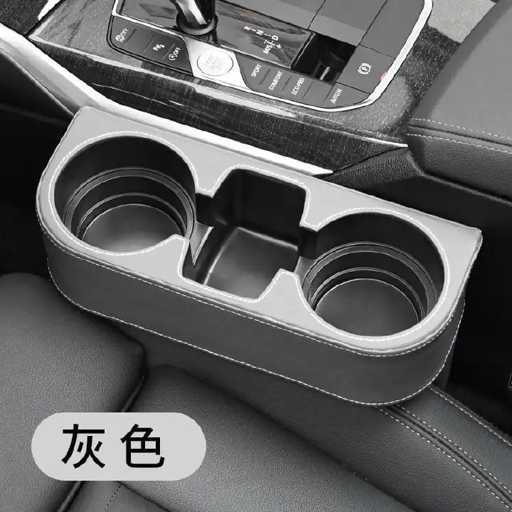 Car Cup Holder with Phone Holder & double Side Holders with high Quality Leather Cover. Creates extra car seat storage space for your items, you can put your smartphone, wallet, credit cards, coins.