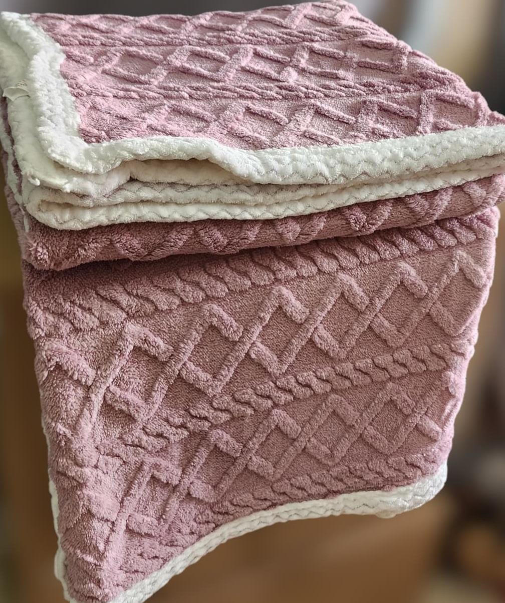 Cozy fleece woolen blanket. Crafted with high-quality, thickened fabric, this blanket provides exceptional insulation and plush comfort. Stay warm and cozy during chilly nights or relaxing moments.