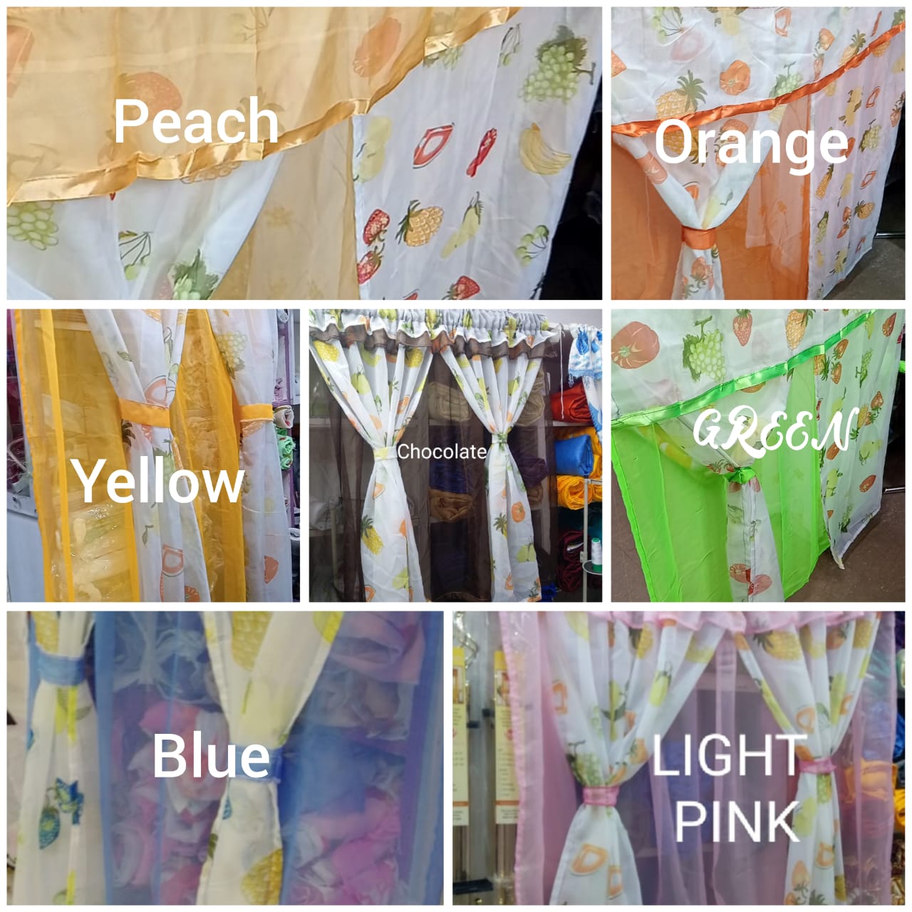 1.25x1.25M Kitchen window curtains.High-quality original fabric,these kitchen window sheers add refined touch to your décor while allowing just the right amount of natural light to brighten your space