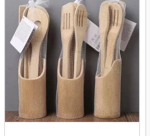 Bamboo Mwiko Set..Eco-Friendly Cooking Spoons for Non-Stick Cookware, Stirring & Serving.