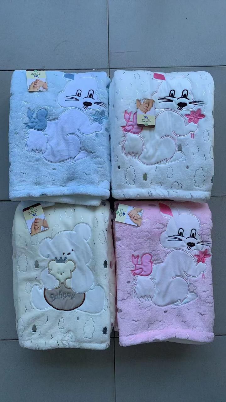 BABY SHAWLS. They are typically made from ultra-soft, warm fleece fabrics to provide comfort and warmth for newborns.