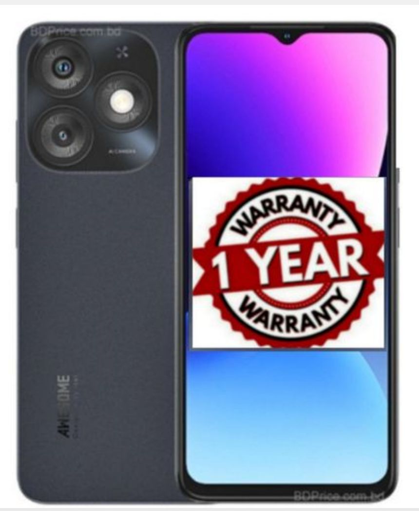 Itel A50 smartphone ,comes with itel pods 6.6" led crystal display size, 5000mAh battery capacity that can last UpTo 4 days standby, 8mp rear camera and 5 Mp front selfie camera , water drop display