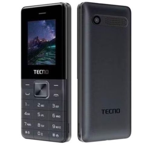 Tecno T101 FEATURE PHONE - Dual Sim, FM, BT, Torch - Black