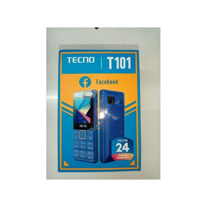 Tecno T101 FEATURE PHONE - Dual Sim, FM, BT, Torch - Black