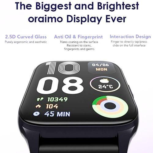 Oraimo Watch 4 Plus BT Call 2.01'' HD Large Screen Smart Watch,can withstand power for more than 4 days