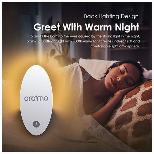 Oraimo Automatic Magnetic Smart Night Multiple Light Scene,has a clear light system that changes colour
