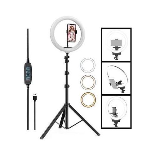 12 Inches LED Ring Light with 2M Tripond Stand.. 12 Inches Big LED Ring Light for Camera, tiktok ,YouTube , Video Vlogging and Makeup,  with 2M long tripond stand