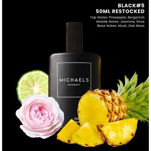 Michaels Bouquet BLACK 5 EDP PERFUM, masculine and a very strong nice smelling perfume , long lasting for upto 72hours of freshness