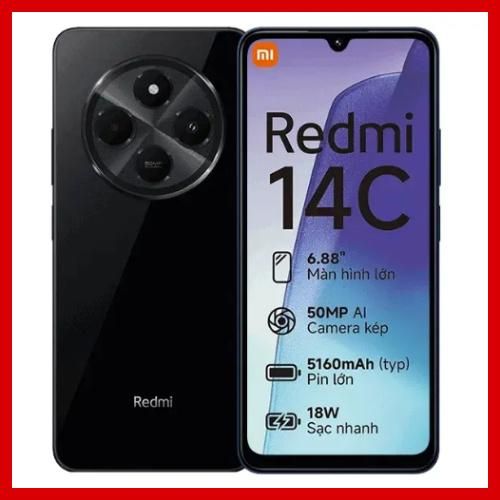 XIAOMI Redmi 14C, 6.88" (4GB RAM+128GB Storage) (Dual Sim) 5160mAh ,clear back rear and selfie cameras . the battery can last upto 4 days standby