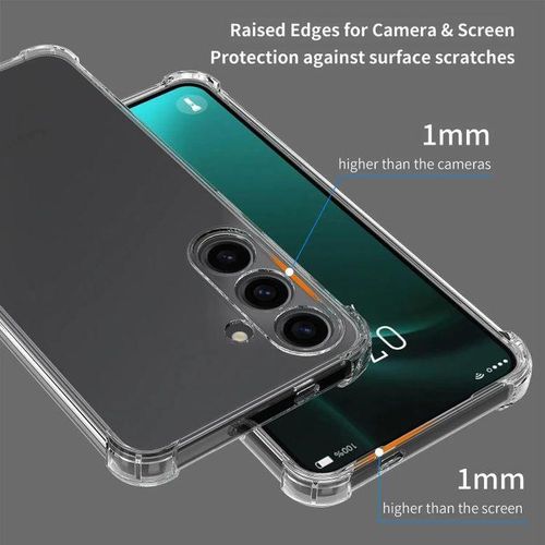 Clear Back Cover Case for Samsung Galaxy A55 5G Shockproof Soft TPU Case, has got camera lens protection design