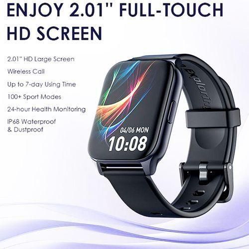 Oraimo OraimoWatch 4 Plus BT Call 2.01'' HD Large Screen Smart Watch, can manage all calls via receiving and ending .can withstand power for a long time upto 2 weeks standby